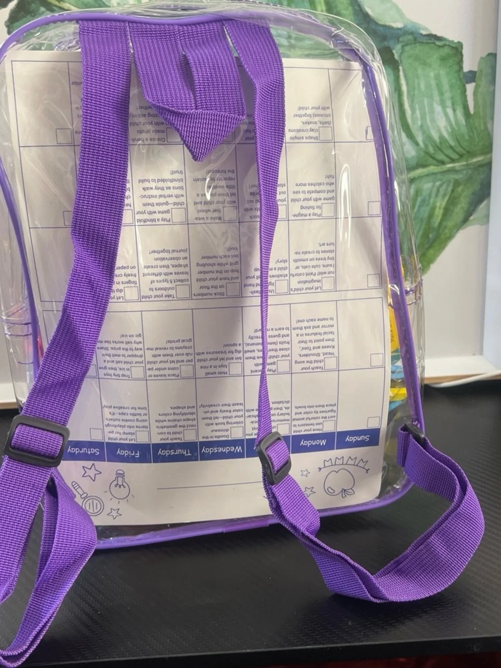 Kids Transition to School Backpack with Dinosaur Activity Set - Blue & Purple